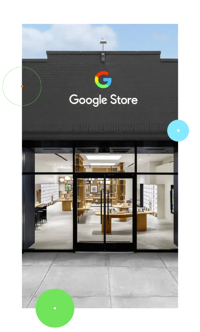 Project illustration for Google Store case study