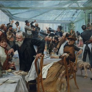 Skandinaviska_konstnärernas_frukost_i_Café_Ledoyen_-_Fernissningsdagen_1886